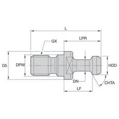 RK40BT1M PULL STUD - USA Tool & Supply