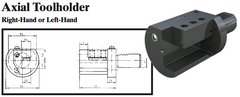 VDI Axial Toolholder (Right-Hand) - Part #: CNC86 35.3016R - USA Tool & Supply