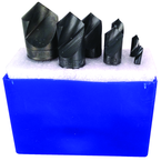 7 Pc. 100°-1/4; 3/8; 1/2; 5/8; 3/4; 1 HSS Uniflute Countersink Set - USA Tool & Supply