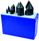 7 Pc. 90°-1/4; 3/8; 1/2; 5/8; 3/4; 1 HSS Uniflute Countersink Set - USA Tool & Supply