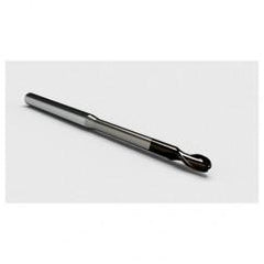 .050 Dia. - .075" LOC - 1-1/2" OAL 2 FL Ball Nose Carbide End Mill with .300 Reach-Nano Coated - USA Tool & Supply