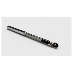 4mm Dia. - 5mm LOC - 57mm OAL 2 FL Ball Nose Carbide End Mill with 5mm Reach-Nano Coated - USA Tool & Supply