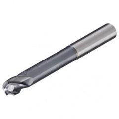 4mm Dia. - 75mm OAL - AlTiN-CBD-30°-Center Cut-Long ReachBall Nose HP End Mill-2 FL - USA Tool & Supply