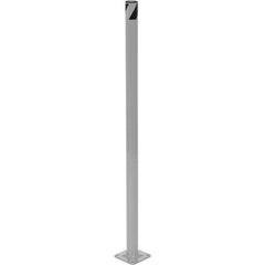 Steel Pipe Safety Bollard 36″ × 1.75″ Silver