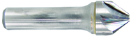 7/8" Size-1/2" Shank-60°-Carbide 6 Flute Chatterless Countersink - USA Tool & Supply