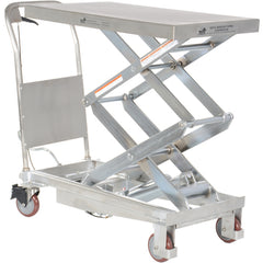 Partial SS Elevating Cart 800lb 35.5 × 20 - Exact Industrial Supply