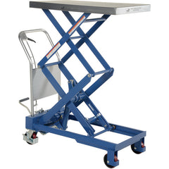 Double Hydraulic Cart 800lb 35.5 × 20 - Exact Industrial Supply