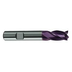 8mm Dia. x 58mm Overall Length 4-Flute Square End Solid Carbide SE End Mill-Weldon Shank-Center Cut-Firex - USA Tool & Supply