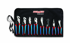 Channellock Code Blue 8 Pc. Plier Set - Contains 9.5 and 10 in. Tongue and Groove; 9 in. High Leverage Linemens; Cable Cutter; Crimping/Cutting Tool; 8 in. End Cutting; Long Nose and Diagonal Cutting Plier - USA Tool & Supply