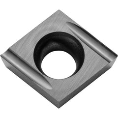 CCET 32505 F-USF TN60, 0.0079″ Corner Radius, 5/32″ Thick, 3/8″ Inscribed Circle, TiCN/NbC, Diamond, Turning Indexable Insert - Exact Industrial Supply