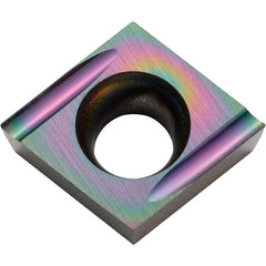 CCET 32502 U PDL010, 0.004″ Corner Radius, 5/32″ Thick, 3/8″ Inscribed Circle, C, 80 Degree Diamond, Turning Indexable Insert
