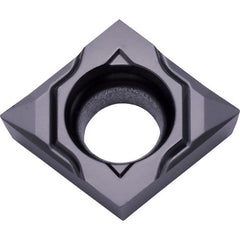 CCGT 32502 CK PR1225, 0.004″ Corner Radius, 5/32″ Thick, 3/8″ Inscribed Circle, MEGACOAT, 80 Degree Diamond, Turning Indexable Insert