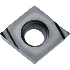 CCGT 432 A3 KW10, 1/32″ Corner Radius, 3/16″ Thick, 1/2″ Inscribed Circle, WC/Co, 80 Degree Diamond, Turning Indexable Insert