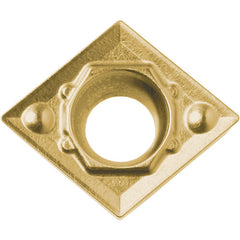 CCMT 2151 HQ CCX, 1/64″ Corner Radius, 3/32″ Thick, 1/4″ Inscribed Circle,  TiCl2O3/Tin, 80 Degree Diamond, Turning Indexable Insert