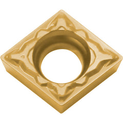 CCMT 21505 PP CA025P, 0.008″ Corner Radius, 3/32″ Thick, 1/4″ Inscribed Circle, TiCl2O3/TiN, 80 Degree Diamond, Turning Indexable Insert