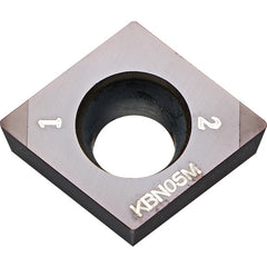 CCMW 3251 MES KBN05M, 1/64″ Corner Radius, 5/32″ Thick, 3/8″ Inscribed Circle, MEGACOAT, Diamond, Turning Indexable Insert - Exact Industrial Supply