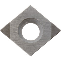 CCMW 3252 ME KBN70M, 1/32″ Corner Radius, 5/32″ Thick, 3/8″ Inscribed Circle, MEGACOAT, Diamond, Turning Indexable Insert - Exact Industrial Supply