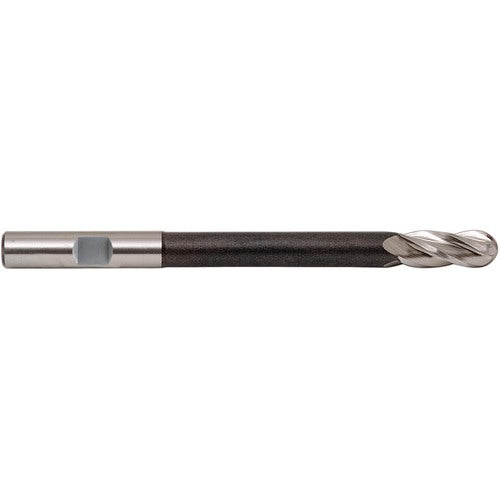 ‎3/4″ Dia. × 3/4″ Shank × 6″ DOC × 8-1/4 OAL, HSS 4 Flute, Ballnose End Mill - Exact Industrial Supply