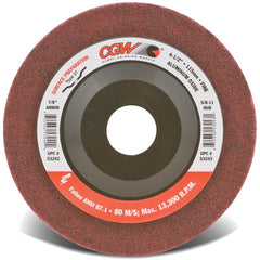 4 1/2″ × 5/8-11 - Aluminum Oxide Surface Grinding Wheel - Type 27 - Maroon - USA Tool & Supply
