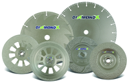 5 x 5/8-11 - 24 Grit - Diamond X Depressed Center Grinding Wheels - Type 29 - USA Tool & Supply