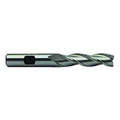 1-1/4 Dia. x 6-1/2 Overall Length 3-Flute Square End High Speed Steel SE End Mill-Round Shank-Center Cut-Uncoated - USA Tool & Supply