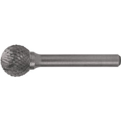 SD-1L6 Double Cut Solid Carbide Bur-Ball Shape - Exact Industrial Supply
