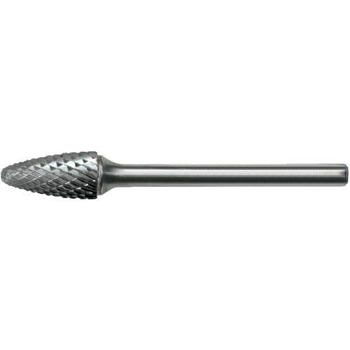 SF-3L6 Double Cut Solid Carbide Bur-Round Nose Tree Shape - Exact Industrial Supply