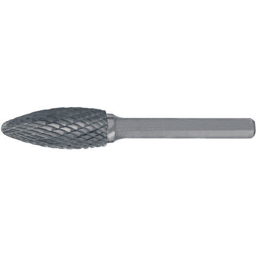 SH-2L6 Double Cut Solid Carbide Bur-Flame Shape - Exact Industrial Supply
