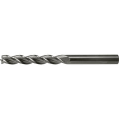 ‎1/2″ × 1/2″ × 1-1/4″ × 3″ RHS / RHC Solid Carbide 3-Flute Square End High-Performance End Mill for Aluminum - Bright - Exact Industrial Supply