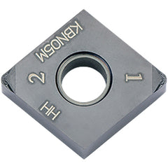 CNGM 431 HH KBN05M, 1/64″ Corner Radius, 3/16″ Thick, 1/2″ Inscribed Circle, MEGACOAT, 80 Degree Diamond, Turning Indexable Insert