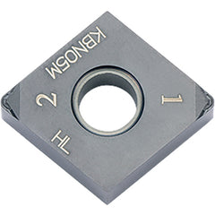 CNGM 432 HL KBN05M, 1/32″ Corner Radius, 3/16″ Thick, 1/2″ Inscribed Circle, MEGACOAT, 80 Degree Diamond, Turning Indexable Insert