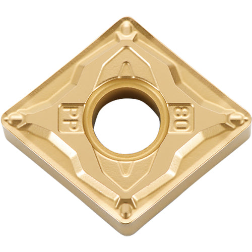 CNMG 431 PP CA530, 1/64″ Corner Radius, 3/16″ Thick, 1/2″ Inscribed Circle, TiCl2O3/TiN, 80 Degree Diamond, Turning Indexable Insert