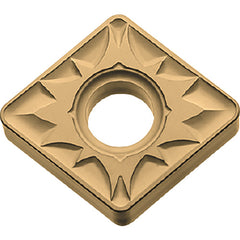 CNMG 433 ZS CA5505, 3/64″ Corner Radius, 3/16″ Thick, 1/2″ Inscribed Circle, TiCnulll2O3/TiN, Diamond, Turning Indexable Insert - Exact Industrial Supply
