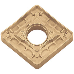 CNMM 432 PX CA025P, 1/32″ Corner Radius, 3/16″ Thick, 1/2″ Inscribed Circle, TiCl2O3/TiN, 80 Degree Diamond, Turning Indexable Insert