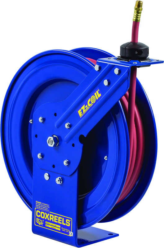 #EZ-P-LP-125 For 1/4" x 25' Hose Safety Series Spring Rewind Hose Reel - USA Tool & Supply