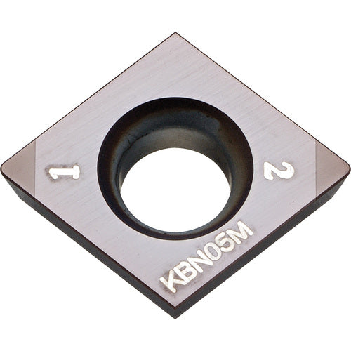 CPGB 322 MES KBN05M, 1/32″ Corner Radius, 1/8″ Thick, 3/8″ Inscribed Circle, MEGACOAT, Diamond, Turning Indexable Insert - Exact Industrial Supply