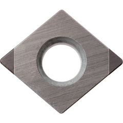 CPGB 322 MET KBN35M, 1/32″ Corner Radius, 1/8″ Thick, 3/8″ Inscribed Circle, MEGACOAT, Diamond, Turning Indexable Insert - Exact Industrial Supply
