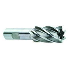 1 Dia. x 4-1/2 Overall Length 6-Flute Square End High Speed Steel SE End Mill-Round Shank-Center Cut-Uncoated - USA Tool & Supply