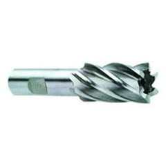 1/2 Dia. x 3-1/4 Overall Length 4-Flute Square End High Speed Steel SE End Mill-Round Shank-Center Cut-Uncoated - USA Tool & Supply