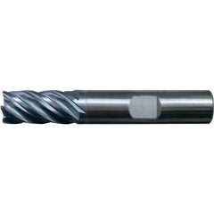 ‎5/8″ × 5/8″ × 2-1/4″ × 5″ RHS / RHC Solid Carbide 5-Flute High-Performance End Mill for Ferrous Material - TiAlN - Exact Industrial Supply
