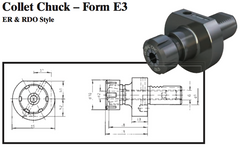 VDI Collet Chuck - Form E3 (ER & RDO Style) - Part #: CNC86 53.6040 - USA Tool & Supply