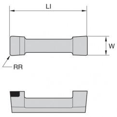 528301 1/8 WOC .010 CR INS DOGBONE - USA Tool & Supply