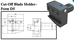VDI Cut-Off Blade Holder - Form D5 - Part #: CNC86 45.3025 - USA Tool & Supply