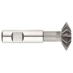 1-1/2 x 1/2 x 5/8 Shank - HSS - 60 Degree - Double Angle Shank Type Cutter - 14T - Uncoated - USA Tool & Supply