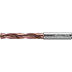 6.2 mm Dia. × 8 mm Shank × 53 mm Flute Length × 91 mm OAL, 5xD, 140 Degrees, Axial Inclined Exit, DIN 6535 HA, Cylindrical Solid Carbide Drill DC175 WJ30RZ