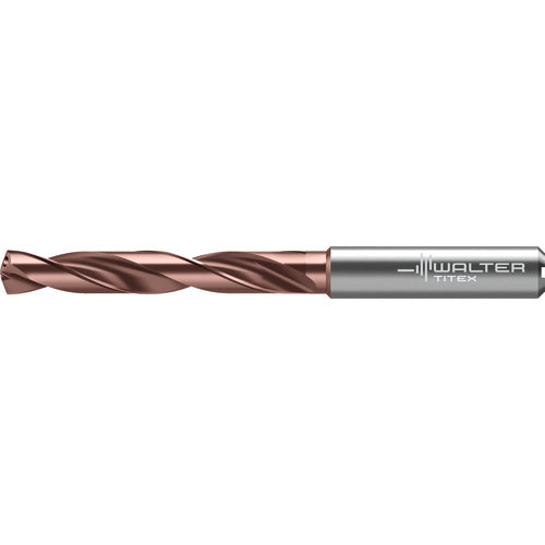 3.4 mm Dia. × 6 mm Shank × 24 mm Flute Length × 66 mm OAL, 5xD, 140 Degrees, Axial Inclined Exit, DIN 6535 HA, Cylindrical Solid Carbide Drill DC175 WJ30RZ