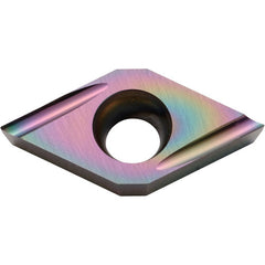DCET 21505 U PDL010, 0.008″ Corner Radius, 3/32″ Thick, 1/4″ Inscribed Circle, C, 55 Degree Diamond, Turning Indexable Insert