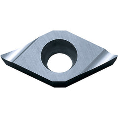 DCGT 3251 A3 KW10, 1/64″ Corner Radius, 5/32″ Thick, 3/8″ Inscribed Circle, WC/Co, Diamond, Turning Indexable Insert - Exact Industrial Supply