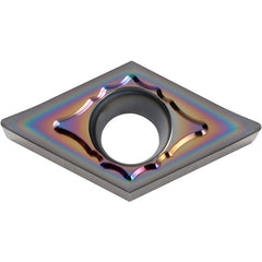 DCGT 3251 AH PDL025, 1/64″ Corner Radius, 5/32″ Thick, 3/8″ Inscribed Circle, C, Diamond, Turning Indexable Insert - Exact Industrial Supply