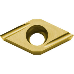 DCGT 32505 U PV730, 0.008″ Corner Radius, 5/32″ Thick, 3/8″ Inscribed Circle, TiAlN/TiN, 55 Degree Diamond, Turning Indexable Insert